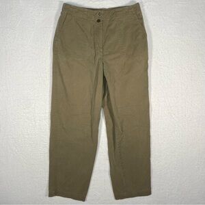 Talbots Women’s 8P High‎ Waist Patch Pocket Pants Straight Light Khaki Tan